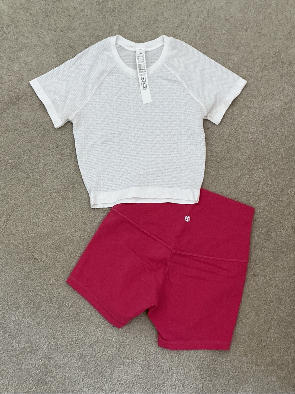 Lululemon Bundle High-Rise Align Shorts with Pointelle Top